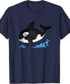 Cute Dolphin Whales Ocean Orca Whale Design Orcas Boys Girls T-Shirt