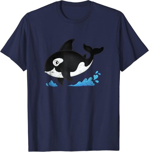 Cute Dolphin Whales Ocean Orca Whale Design Orcas Boys Girls T-Shirt