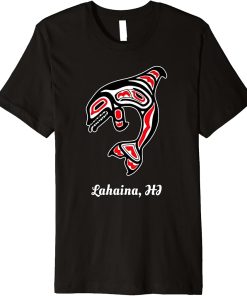 Native Lahaina Hawaii Red Orca Killer Whale Premium T-Shirt