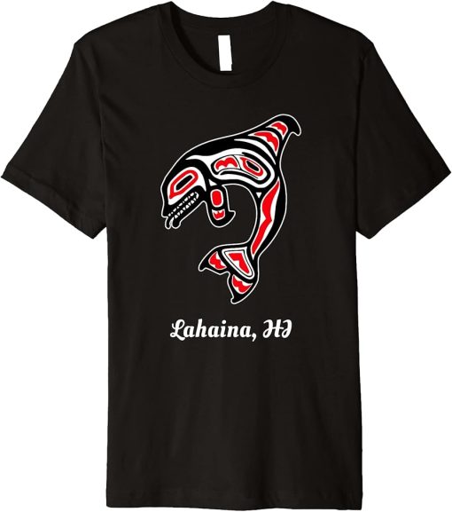 Native Lahaina Hawaii Red Orca Killer Whale Premium T-Shirt