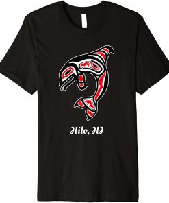 Native Hilo Hawaii Red Orca Killer Whale Premium T-Shirt