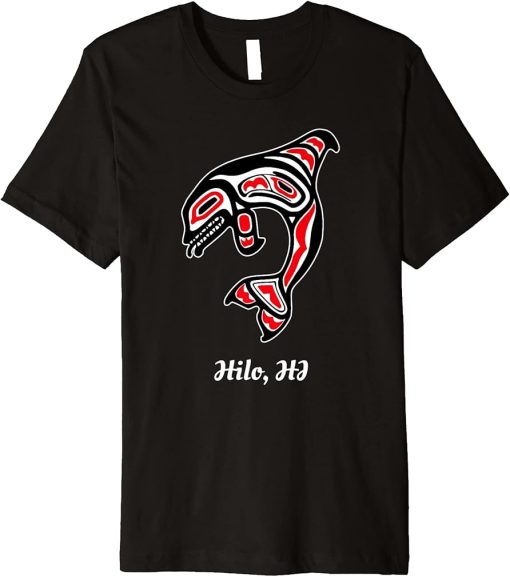 Native Hilo Hawaii Red Orca Killer Whale Premium T-Shirt