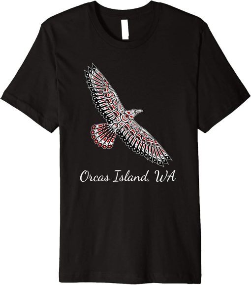 Raven Native American Haida Orcas Island WA PNW Art Birder Premium T-Shirt